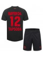 Bayer Leverkusen Edmond Tapsoba #12 Domácí dres pro děti 2023-24 Krátký Rukáv (+ trenýrky)